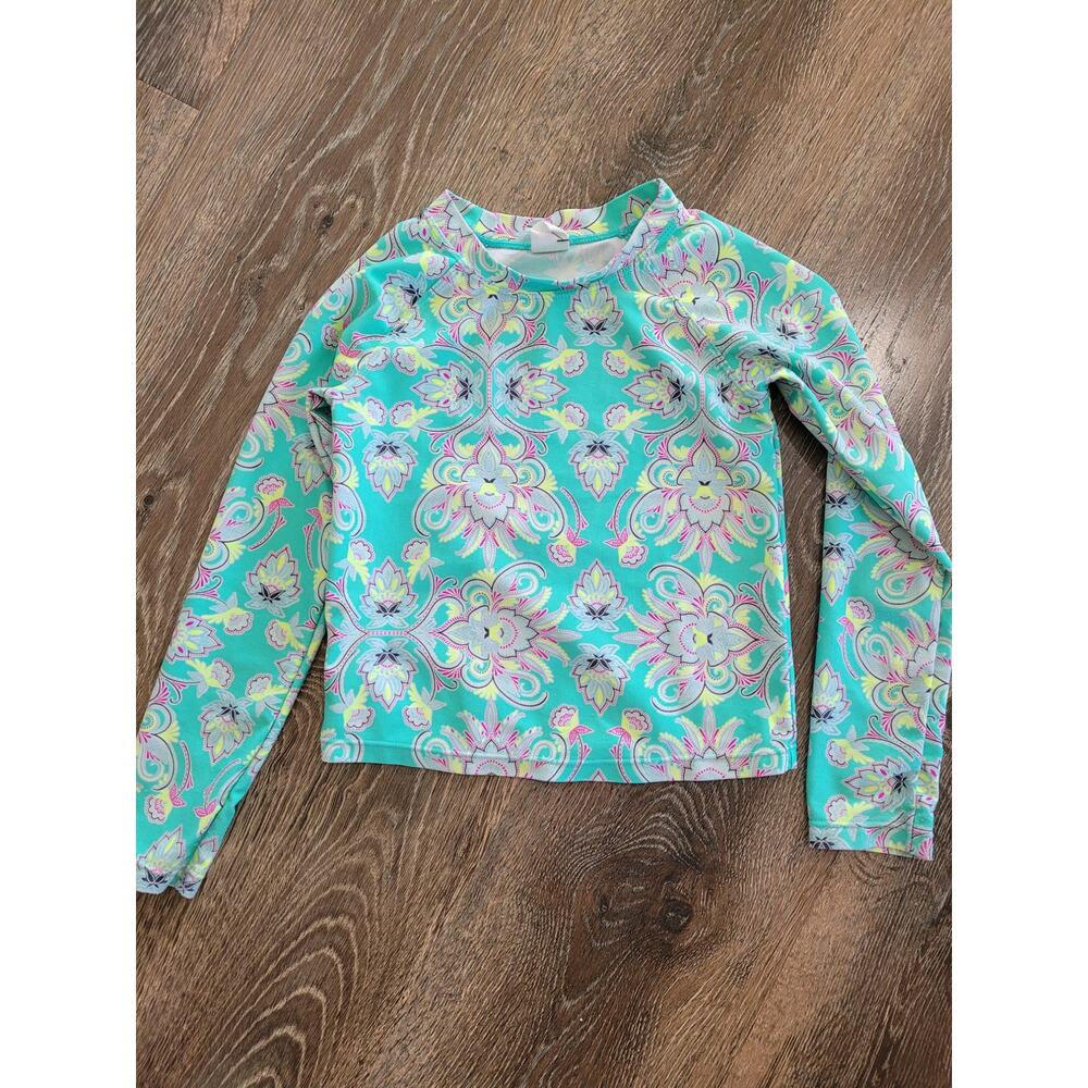 Baby Gap Girls Swim Long Sleeve Top Aqua size 5 years Cover Up #8